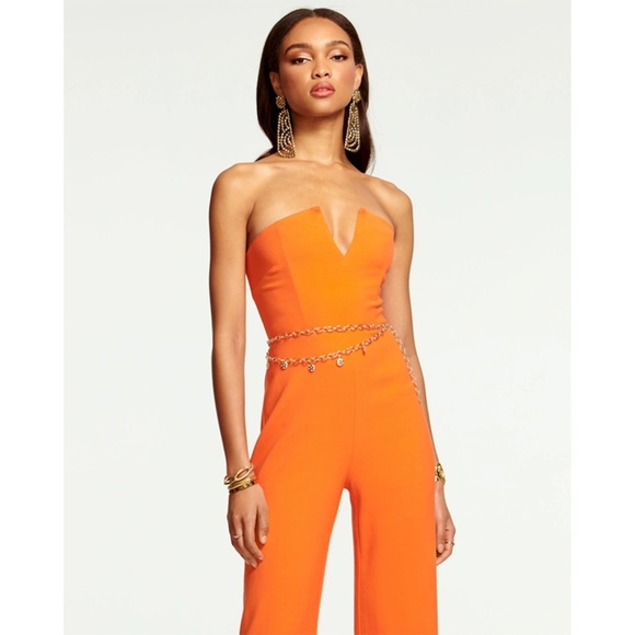 RAMY BROOK | Exclusive Elegant Enzo Strapless Jumpsuit In Zinnia | Size 4 - Picture 1 of 14